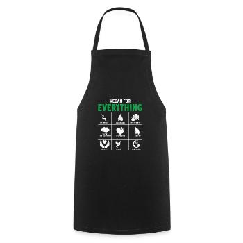 Tierschützer Veganer Vegetarier Tierliebhaber Tier - Kochschürze - Schwarz - Vorne - AI Model Male 185 dark (185cm)