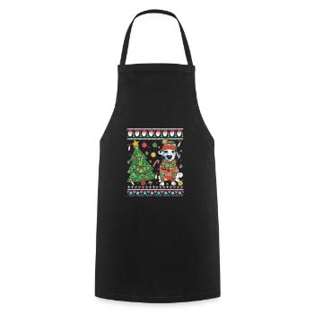 Christmas Dog Christmas Dog Owner Dog Animal - Cooking Apron - black - Front - AI Model Male 185 dark (185cm)