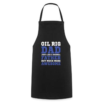 Plate-forme pétrolière Travailleur du gaz pétrolier forage plate-forme pétrolière père - Tablier de cuisine - noir - Devant - AI Model Male 185 dark (185cm)