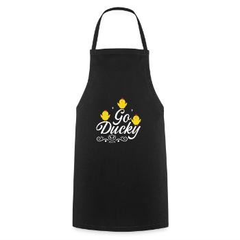Duck family Rubber ducks Bathing duck Duck - Cooking Apron - black - Front - AI Model Male 185 dark (185cm)