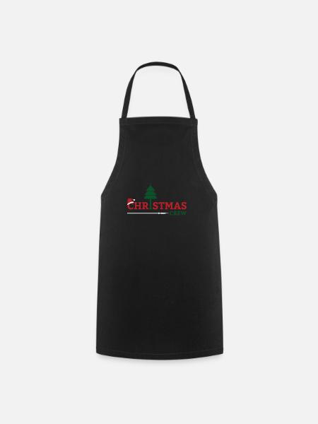 Weihnachtsteam Partnerlook Weihnachten Crew - Kochschürze - Schwarz