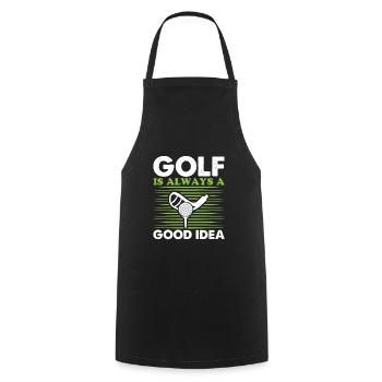 Golf Golfer Gift Hobby Club Quote - Cooking Apron - black - Front - AI Model Male 185 dark (185cm)