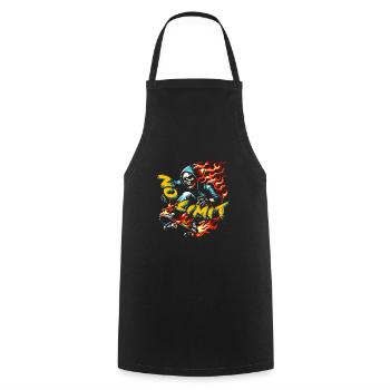 No Limit Skull Skeleton sur skateboard - Tablier de cuisine - noir - Devant - AI Model Male 185 dark (185cm)