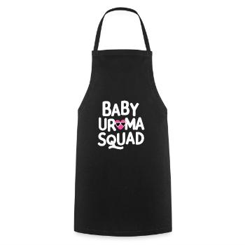 Baby-Uroma-Squad Uroma Geburtstag Urgroßmutter - Kochschürze - Schwarz - Vorne - AI Model Male 185 dark (185cm)