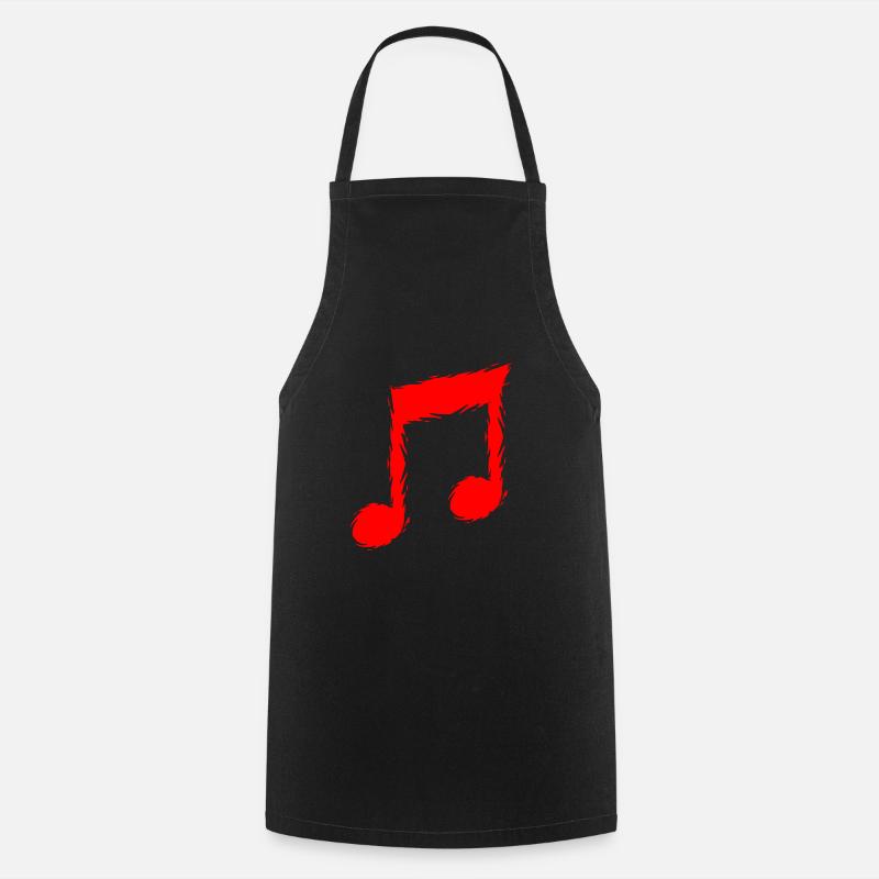 Note de musique - Tablier de cuisine - noir
