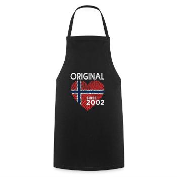 anniversary 2002 original since 2002 norway - Cooking Apron - black - Front - AI Model Male 185 dark (185cm)