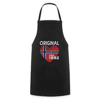 anniversary 1992 original since 1992 norway - Cooking Apron - black - Front - AI Model Male 185 dark (185cm)