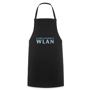 Ich will nur dein Wlan, Internet - Kochschürze - Schwarz - Vorne - AI Model Male 185 dark (185cm)