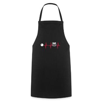 Battement de coeur bowling - Tablier de cuisine - noir - Devant - AI Model Male 185 dark (185cm)