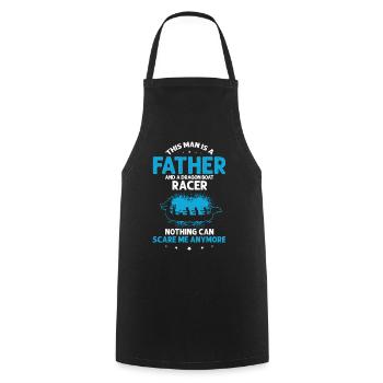 Dragon Boat and Dragon Boat Crew - Cooking Apron - black - Front - AI Model Male 185 dark (185cm)
