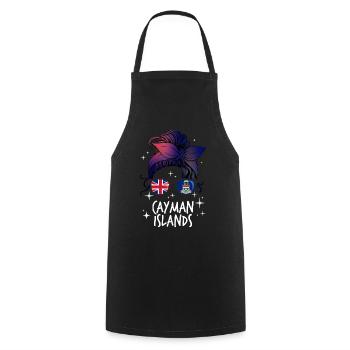 Cayman Islands - Cooking Apron - black - Front - AI Model Male 185 dark (185cm)