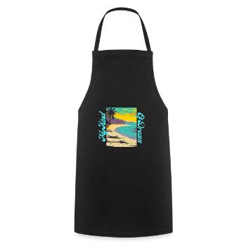 My Kind of Dream - Beach - Cooking Apron - black - Front - AI Model Male 185 dark (185cm)