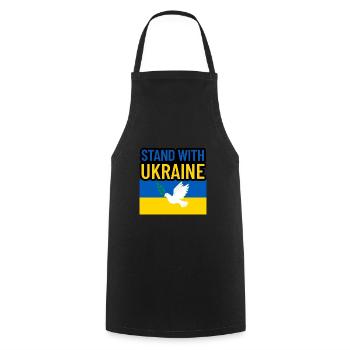 stand with Ukraine - Cooking Apron - black - Front - AI Model Male 185 dark (185cm)