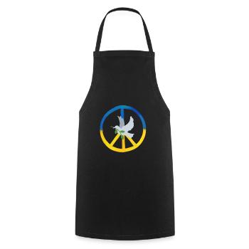 Peace Ukraine - Cooking Apron - black - Front - AI Model Male 185 dark (185cm)
