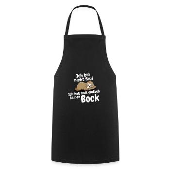 kein bock - Kochschürze - Schwarz - Vorne - AI Model Male 185 dark (185cm)