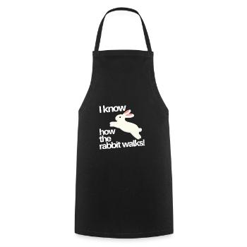 The Rabbit - Cooking Apron - black - Front - AI Model Male 185 dark (185cm)