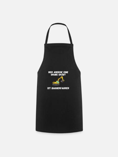 Baggerfahrer - Kochschürze - Schwarz