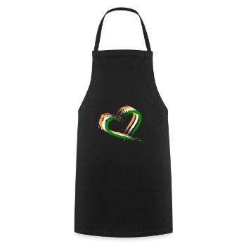 Herz Bürste Flagge Indien Design Neu Vektor Fahne - Kochschürze - Schwarz - Vorne - AI Model Male 185 dark (185cm)