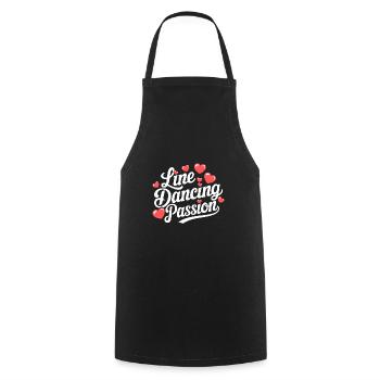 Line Dancing Country Dance - Line Dance Tanzen - Cooking Apron - black - Front - AI Model Male 185 dark (185cm)