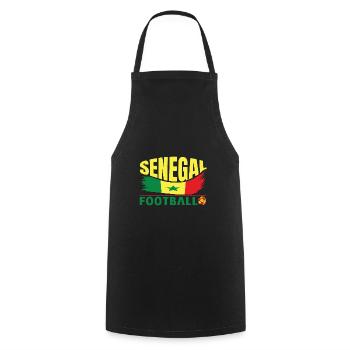Senegal Football Championship Football Match Ball - Cooking Apron - black - Front - AI Model Male 185 dark (185cm)