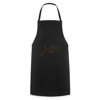 Cornemuse Écosse Musique - Tablier de cuisine - noir - Devant - AI Model Male 185 dark (185cm)