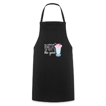 my milkshake bring boys to the yard - Cooking Apron - black - Front - AI Model Male 185 dark (185cm)
