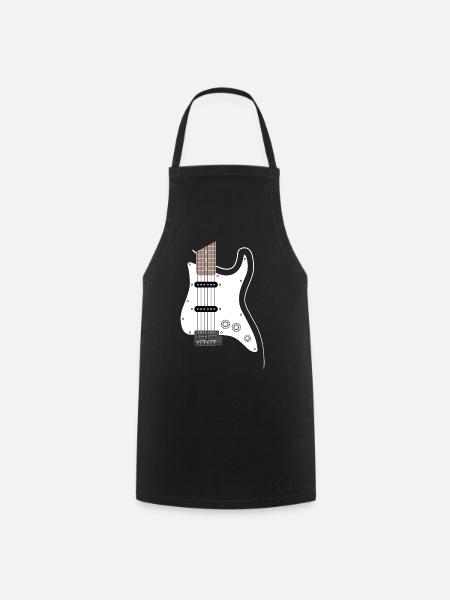 eGuitar Guitare Musique Musique Musicien Groupe - Tablier de cuisine - noir