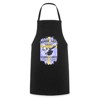 Moose Land - Sweden Vintage Flag - Kochschürze - Schwarz - Vorne - AI Model Male 185 dark (185cm)