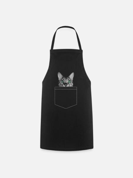 Katze Katzen - Kochschürze - Schwarz