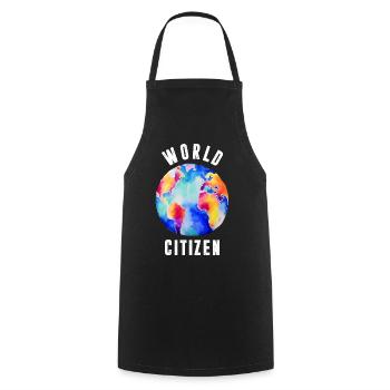 Graphique World Citizen - Tablier de cuisine - noir - Devant - AI Model Male 185 dark (185cm)