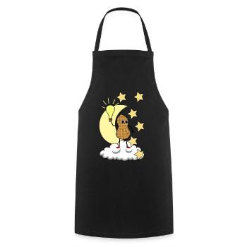 Good Night Peanut Starry Sky Moon Cloud - Cooking Apron - black - Front - AI Model Male 185 dark (185cm)