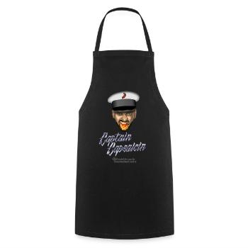 Chili Fan Design Capitaine Capsaïcine - Tablier de cuisine - noir - Devant - AI Model Male 185 dark (185cm)