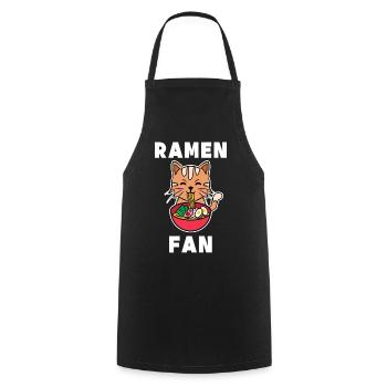 Cat Manga Statement Anime Japan Cartoon - Cooking Apron - black - Front - AI Model Male 185 dark (185cm)