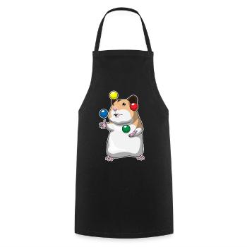 Jongleur hamster jongleur - Tablier de cuisine - noir - Devant - AI Model Male 185 dark (185cm)