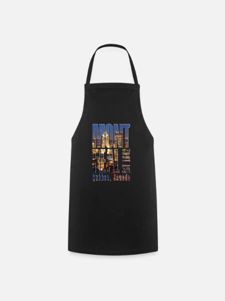 Paysage urbain de Montréal - Tablier de cuisine - noir