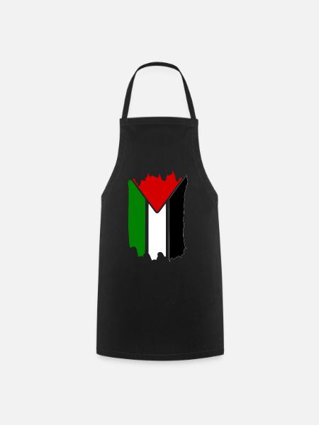 free palestine - Cooking Apron - black