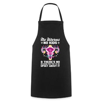Hysterektomie | Gebärmutter Feministin Geschenke - Kochschürze - Schwarz - Vorne - AI Model Male 185 dark (185cm)