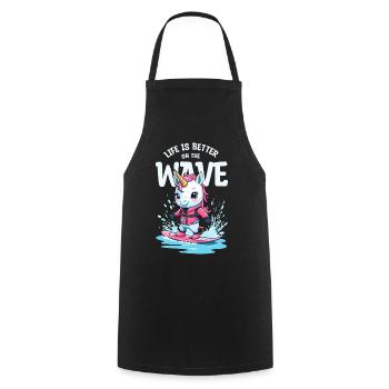 Wakeboard Unicorn - Cooking Apron - black - Front - AI Model Male 185 dark (185cm)