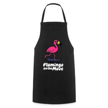 Flamingo on the Move Skate - Kochschürze - Schwarz - Vorne - AI Model Male 185 dark (185cm)
