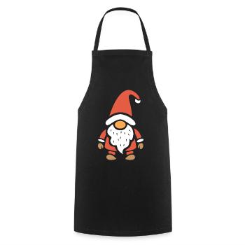 Dessin animé mignon de nain de Noël - Tablier de cuisine - noir - Devant - AI Model Male 185 dark (185cm)