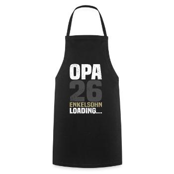 Opa 2026 - Kochschürze - Schwarz - Vorne - AI Model Male 185 dark (185cm)