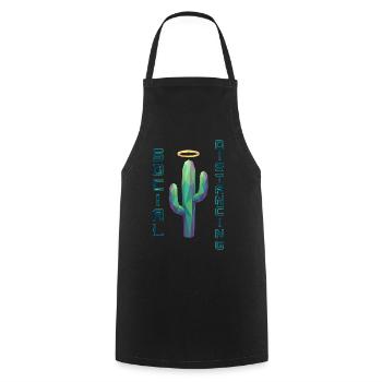 Social Distancing Cactus - Cooking Apron - black - Front - AI Model Male 185 dark (185cm)