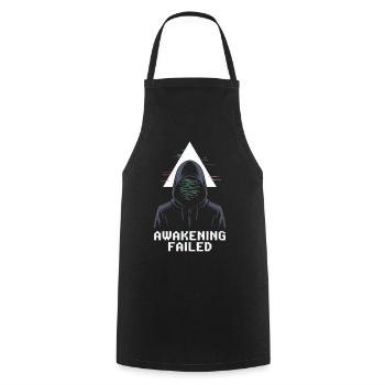Éveil raté – Bug dans Hood - Tablier de cuisine - noir - Devant - AI Model Male 185 dark (185cm)