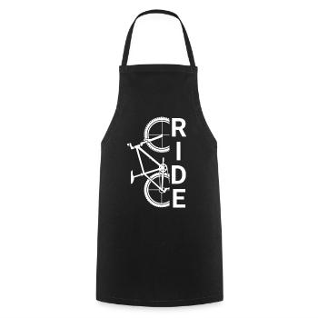 Ride Bike - Cooking Apron - black - Front - AI Model Male 185 dark (185cm)