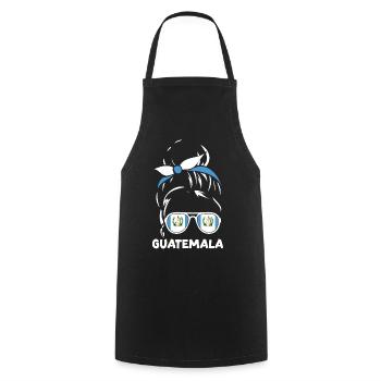 Guatemala Flag T-Shirt Pride & Home Chapín - Cooking Apron - black - Front - AI Model Male 185 dark (185cm)