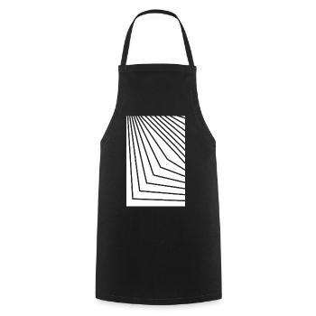 Angular Concentric Lines - Cooking Apron - black - Front - AI Model Male 185 dark (185cm)