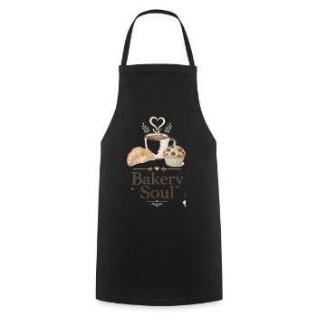 Bakery Soul Kaffee & Backkunst - Kochschürze - Schwarz - Vorne - AI Model Male 185 dark (185cm)