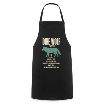 Dire Wolf Fakten Eiszeit Größenvergleich Tafel - Kochschürze - Schwarz - Vorne - AI Model Male 185 dark (185cm)