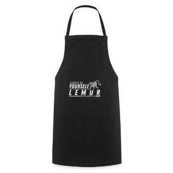 Lémurien - Tablier de cuisine - noir - Devant - AI Model Male 185 dark (185cm)