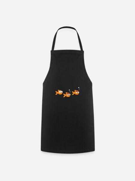 3 Poisson - Tablier de cuisine - noir